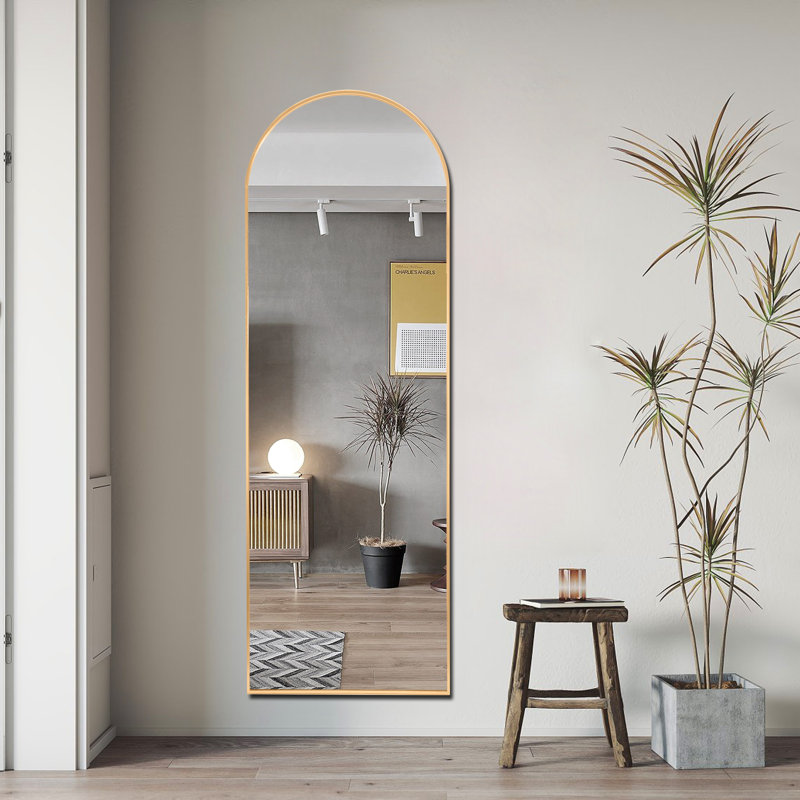 Miroir mural Oribelle, 65 po x 25 po, Or