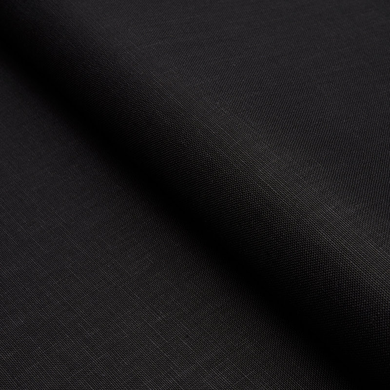 Middleton Linen Fabric, Black
