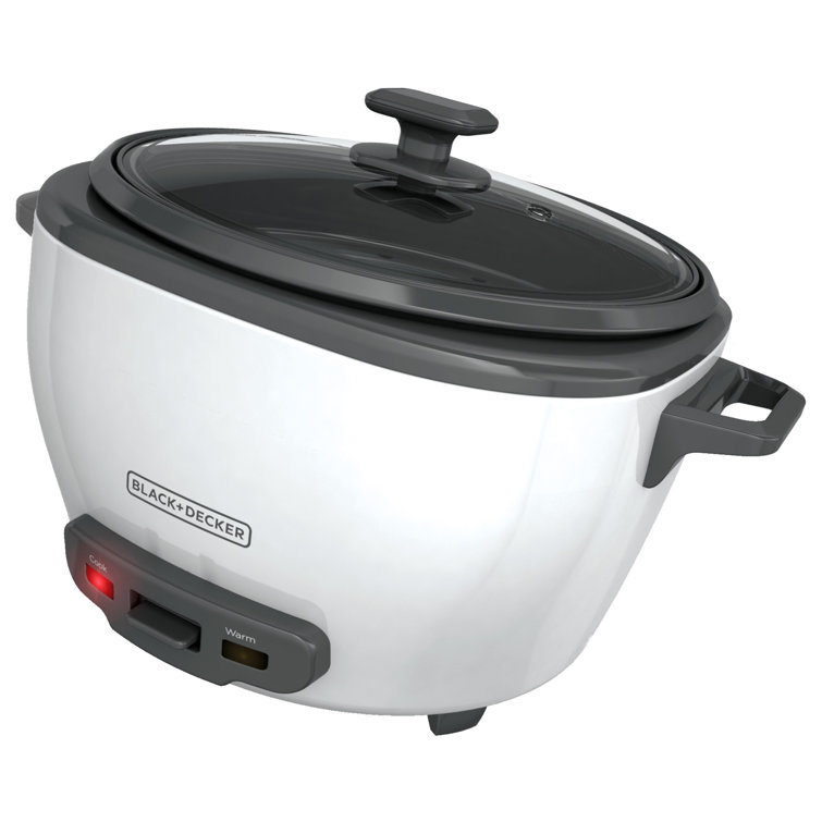 BLACK+DECKER RC516 16-Cup Cooked/8-Cup Uncooked Rice Cooker and Food Steamer,  White 