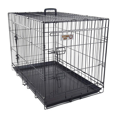 Steel Collapsible Pet Crate with 2 Doors