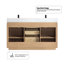 Meuble-lavabo double 60 po avec plateau en pierre composite et miroir Cloverfield-93496132-93496133