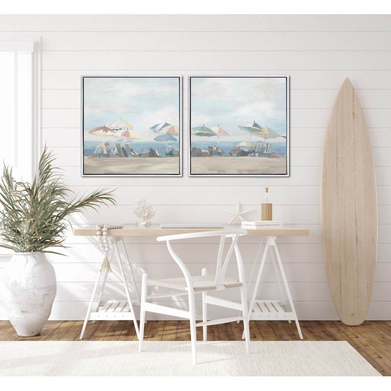"Coastal Pastels I", art mural sur toile