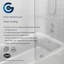 Cabine de douche à charnière en verre 3 panneaux sans cadre l 68 po x H 78 po Stellar-59588817