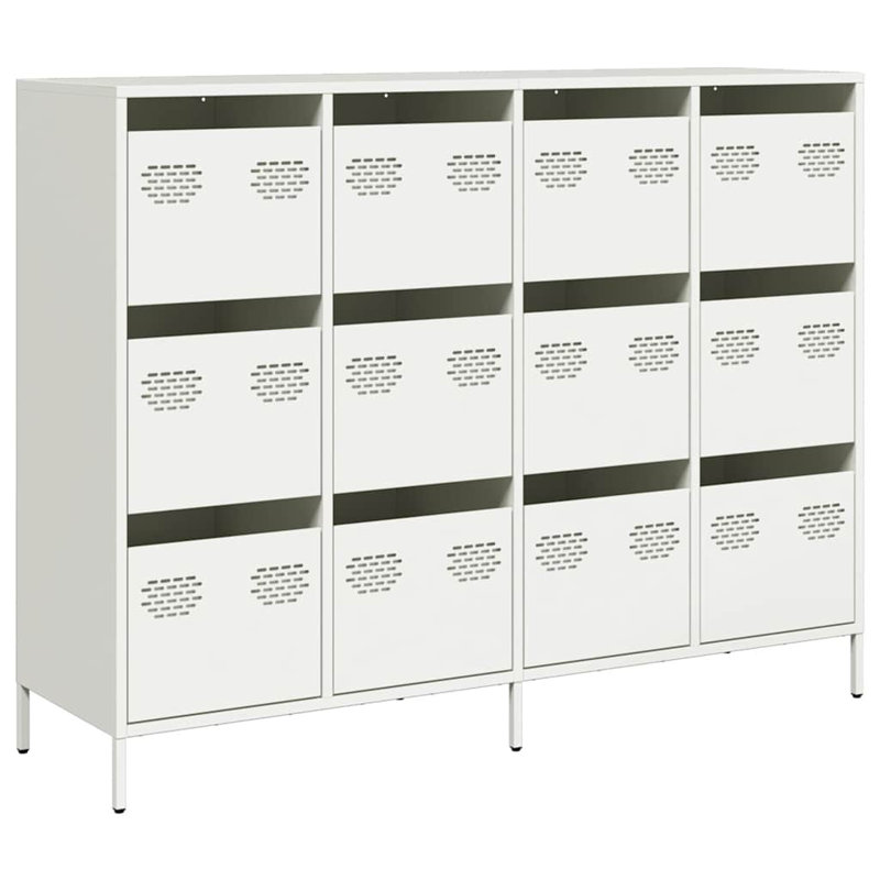 Sideboard 135X39x103.5 Cm Cold-Rolled Steel, White