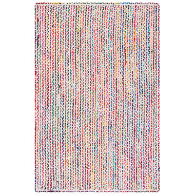 Braided Handmade Cotton Chevron Rug