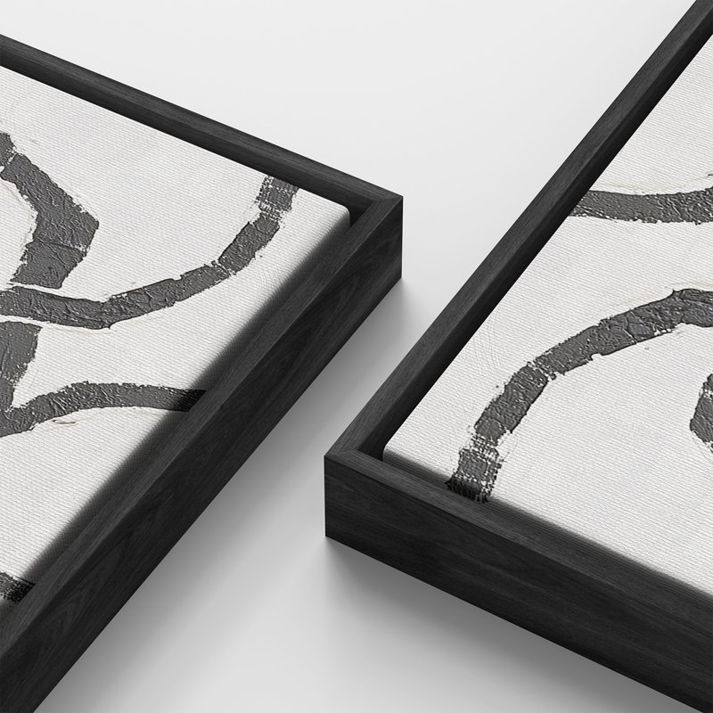 Noir et blanc, lignes abstraites modernes pour art mural, H 20 po x l 60 po, Noir