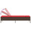 Chaise longue de patio brun