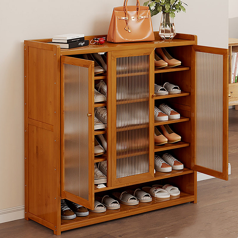 20 Pair Bamboo Shoe Cabinet With Doors
