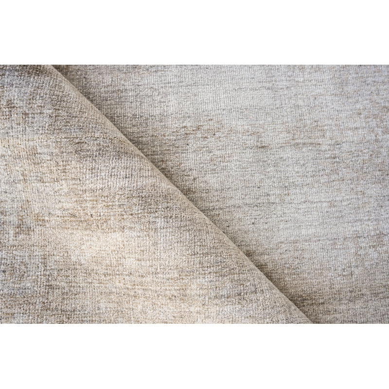 Stone Wash Gazni Hand Woven Wool Abstract Area Rug, Rectangle 9' x 12'