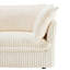4 canapé en velours côtelé - assise profonde, confortable, coussin rembourré, housse amovible, couleur crème moderne