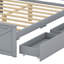 Lit plateforme avec quatre tiroirs de rangement et pieds de support-1123186410-1123186455