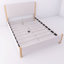 Base de lit tapissier moderne avec tête de lit capitonnée et pieds en bois massif de style moderne Mid-Century-109686825