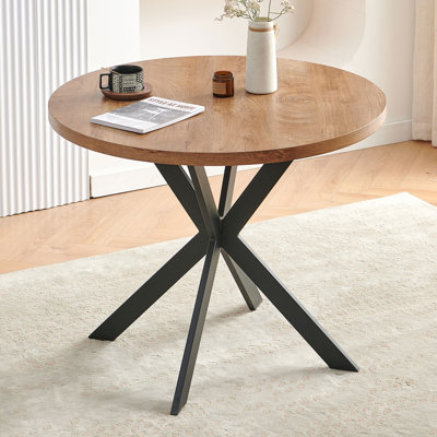 Round Metal Base Dining Table