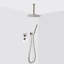 Metro 2-3 Way Thermostatic Trim Complete Shower Set - Ceiling Mount - 12" Brass-1251004844