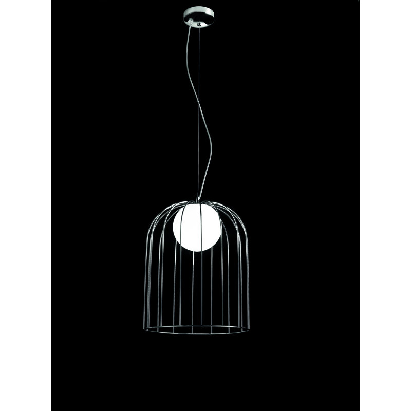 Kluvì 1 - Light Geometric Pendant, 150cm H x 33cm W x 33cm D, Chrome