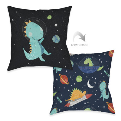 Space-O-Saurus T-Rex Decorative Pillow