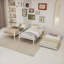 Lit superposé simple au-dessus d'un lit simple pour chambre d'enfant commune Métal blanc impeccable résistant Aucun sommier tapissier requis