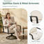 Ensemble de conversation de patio en acier 3 pièces, ensemble de 2 chaises pivotantes avec table d'appoint pour la cour arrière-1847978141