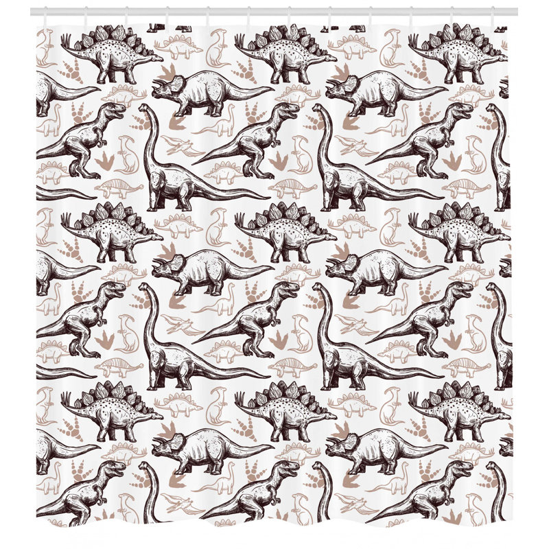  Rideau de douche Reptiles + crochets, H 70 po x l 69 po