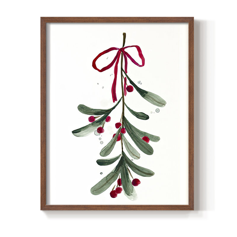 «Warm Winter Wishes V», reproduction encadrée en bois massif, H 30 po x l 24 po, Noyer