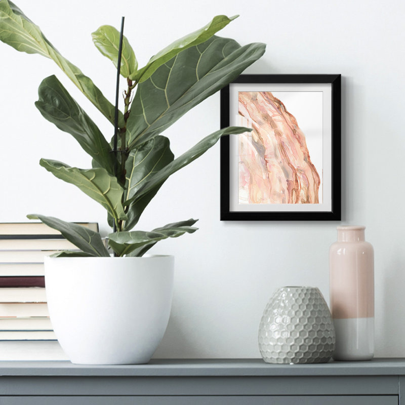 Quartz rose I - impression encadrée, H 28,5 po x l 20,5 po, Noir