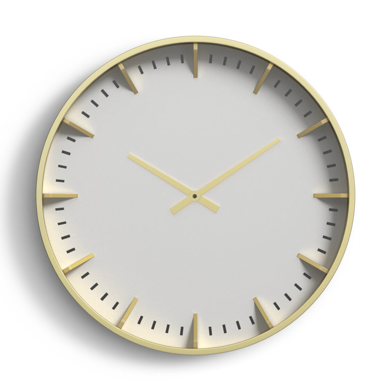 Della Metal Wall Clock, Gold