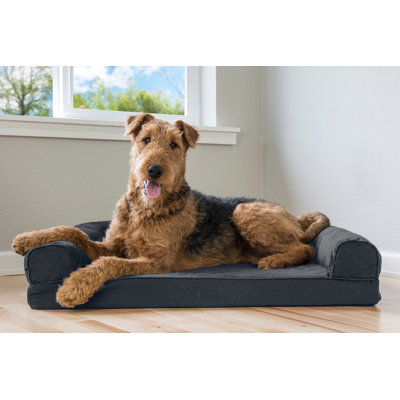 Quilted Orthopedic Bolster Sofa Pet Bed