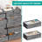 Gray Dresser For Bedroom With 12 Deep Drawers, Wide Chest Of Drawers, 55" Wood Top TV Stand, Tall Fabric Storage Cabinet For Closet, Nursery, Kid's Room