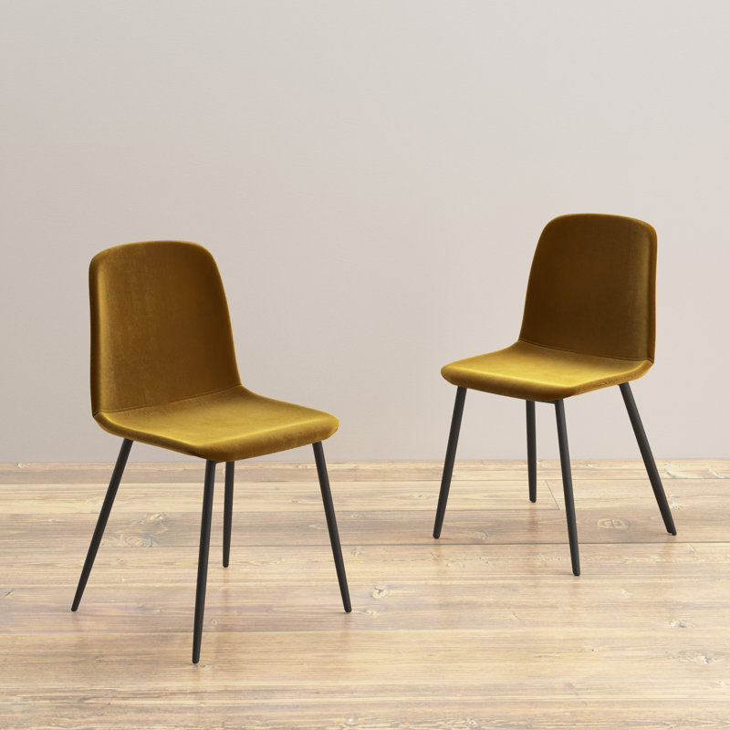 Kody Velvet Upholstered Dining Chair, Bella Vintage Gold Velvet
