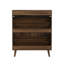 Armoire à chaussures Mid-Century moderne en noyer avec tablettes réglables