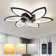 Acea 29.53'' 7 - Blade Dimmable LED Ceiling Fan with Remote Control and APP，indoor remote control ceiling fans with lights