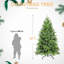 Arbre de Noël de 6 pi avec 1032 pointes Pe +, branches articulées pour un assemblage rapide, support en métal robuste, arrangement rapide de la branche de centre de table, décoration classique