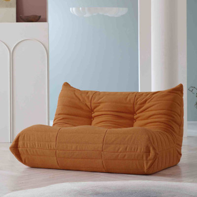 Plush Pod Velvet 3 Seater Lounge Chair with Sculptural Tufted Design