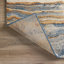 Tapis bleu / brun à motif abstrait Manette-1644204016