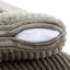 Chaise longue surdimensionnée en flanelle de fourrure de lapin brun clair avec accoudoirs et coussins Bentura-594240059