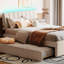 Lit plateforme tapissier Teddy