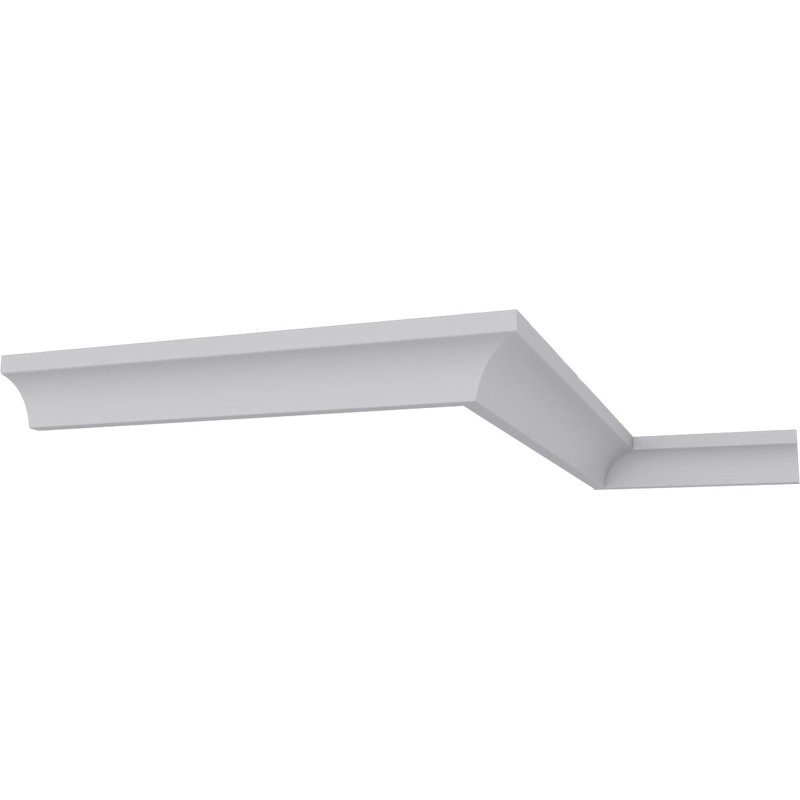 Traditional White Polyurethane Crown Moulding, 94.5" Length