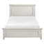 Lit double pleine grandeur en blanc, meubles en bois avec tête de lit et rails, lit blanc moderne requis par un sommier-1781423575
