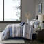 Ensemble d'édredon 7 pièces jacquard bleu marine-122118919