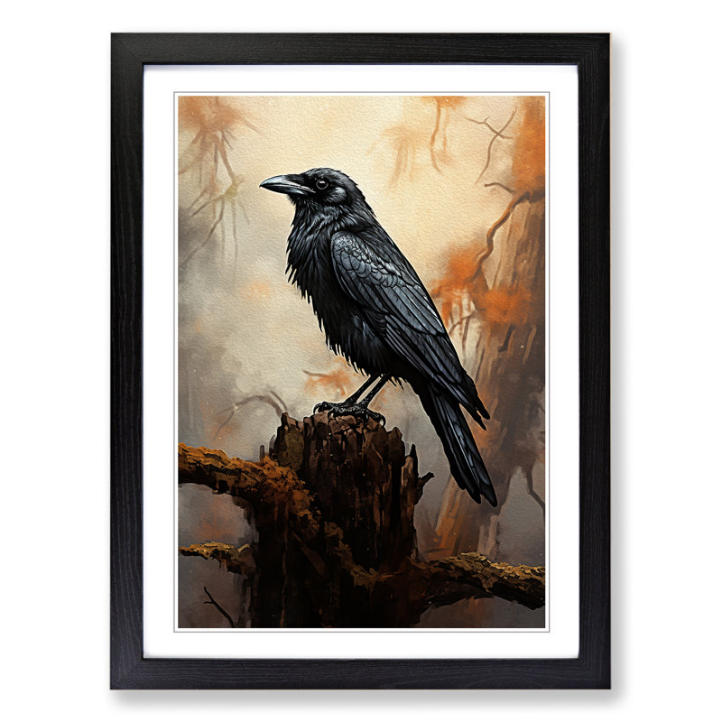 Single Picture Frame Print on Wood, Black Framed, 34cm H x 25cm W