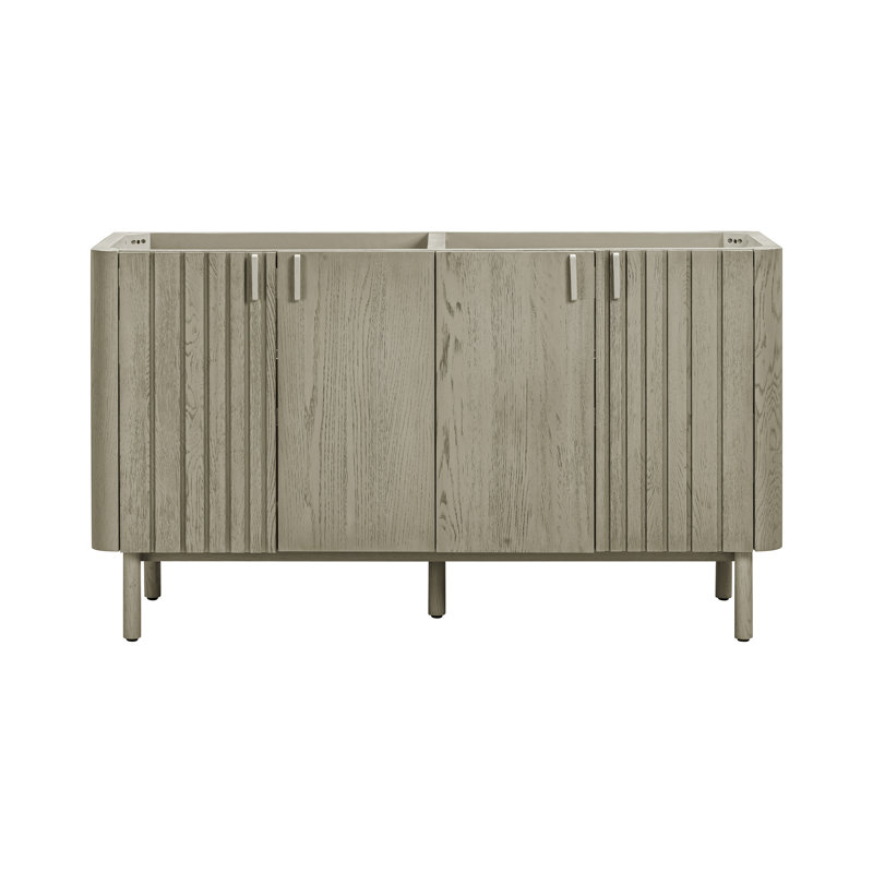 Blakely 60'' Double Bathroom Vanity Base Only, Gray