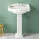 23" W x 19" D Pedestal Bathroom Sink Rectangular Vitreous China with 3 Faucet Holes and Overflow