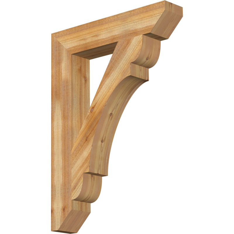 H 6 po x l 40 po x Support en bois / corbeau, Cèdre rouge, H 44 po x l 6 po x P 32 po