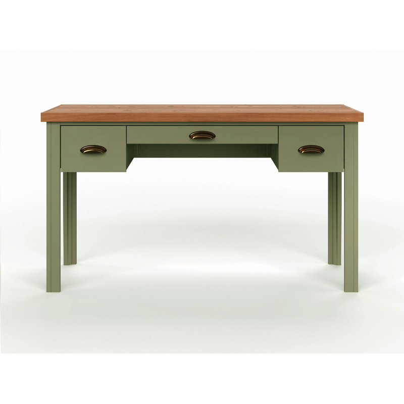 Bureau 53 po, aucun assemblage requis, Naturel / Vert