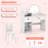 Princess Bunny Makeup Table with Lighted Mirror, Open Shelves and Storage Drawers White-939869842