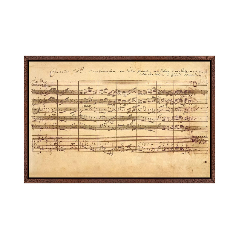 The Brandenburg Concertos, No.5 D-Dur, 1721 by Johan Sebastian Bach - Print on Canvas, 45.72cm H x 66.04cm W x 3.81cm D