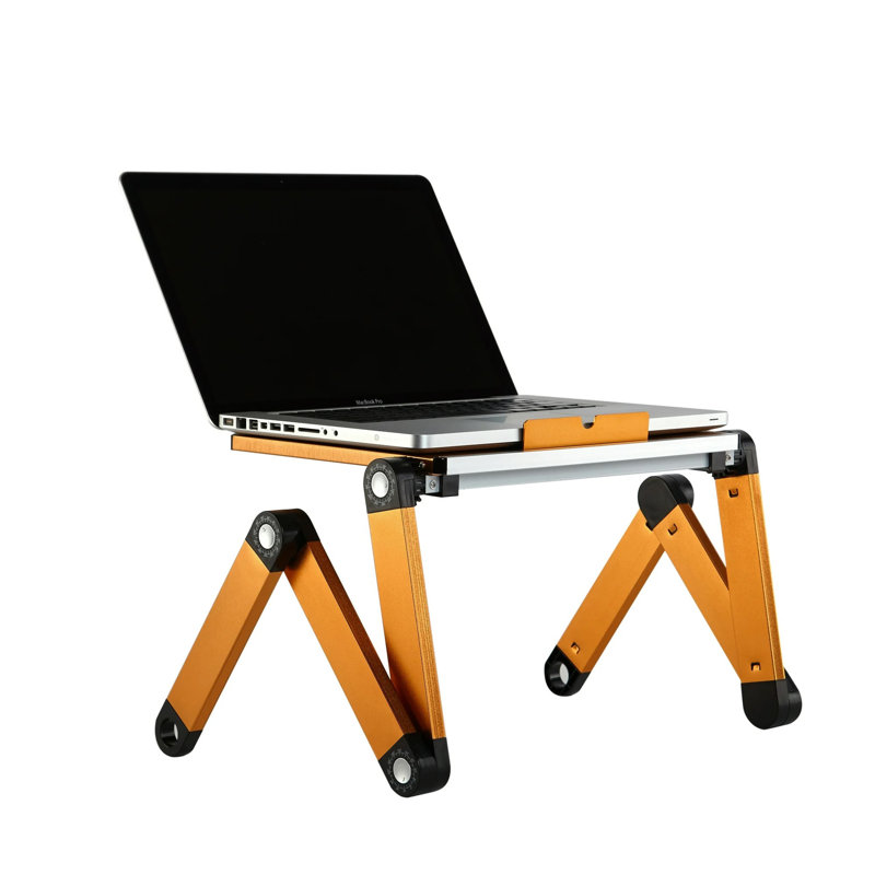  Lapdesk ventilé assis et debout pliant, doré