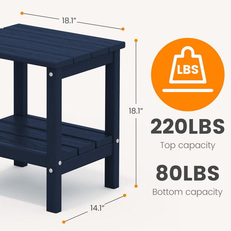 Table d'appoint Wolak, Bleu marine