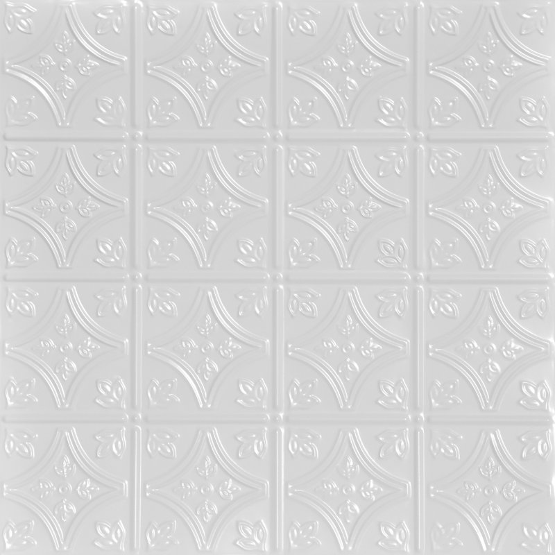Tuile de plafond Tiny Tiptoe, Blanc, 2.02 pi. X 2. 02 pi.