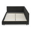 Base de lit tapissier 85,5 po x 64,5 po x 30,5 po, canapé-lit en velours avec dossier et accoudoirs confortables pour la chambre à coucher et le salon-1364843842
